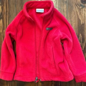 Red 3T Columbia girls Benton Springs Fleece Jacket